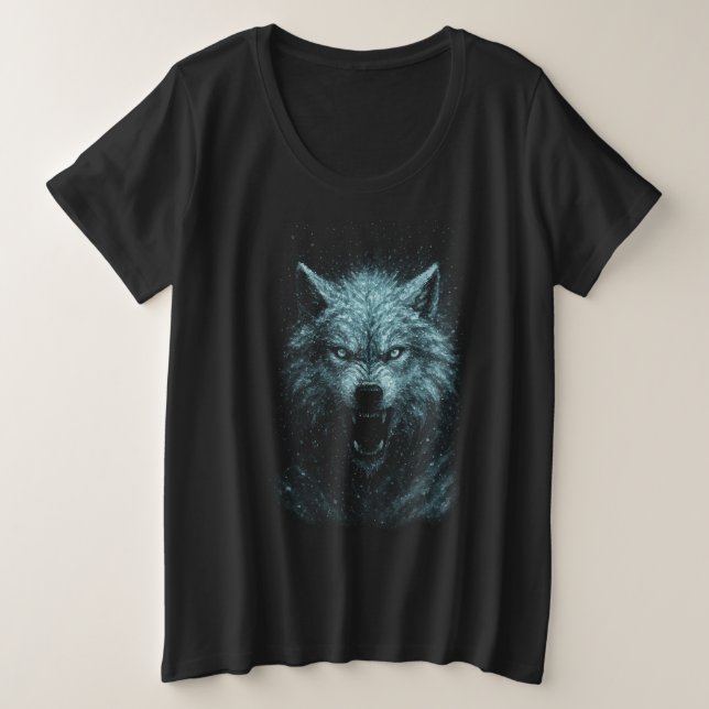 Snow wolf plus size T-Shirt (Design Front)