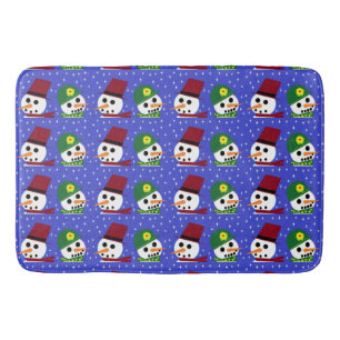 SNOW WOMAN SNOW MAN SNOW PEOPLE BATH MAT