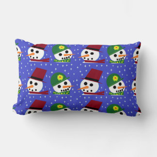SNOW WOMAN SNOW MAN SNOW PEOPLE PILLOW