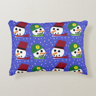 SNOW WOMAN SNOW MAN SNOW PEOPLE PILLOW