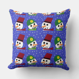 SNOW WOMAN SNOW MAN SNOW PEOPLE PILLOW