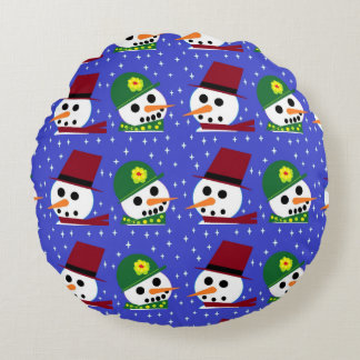 SNOW WOMAN SNOW MAN SNOW PEOPLE PILLOW