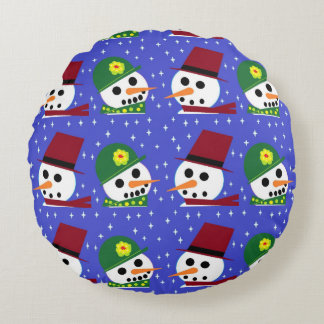 SNOW WOMAN SNOW MAN SNOW PEOPLE PILLOW