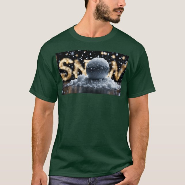 Snow written design  T-Shirt (Front)