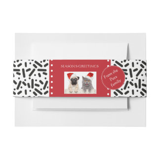 Snow Xmas Stationary and Gifts Invitation Belly Band