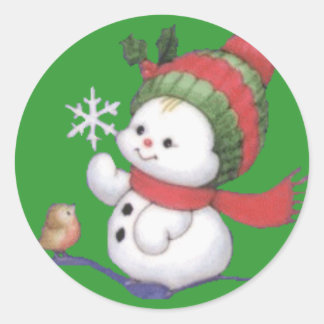 snowbaby classic round sticker