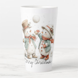 Snowball Cheers and Frosty High-Fives Latte Mug