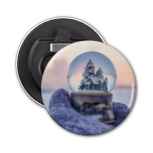 Snowball Christmas tree winter snowfall Bottle Opener