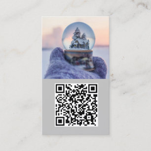 Snowball Christmas tree winter snowfall Business Card