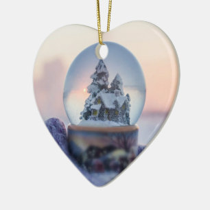 Snowball Christmas tree winter snowfall Ceramic Tree Decoration