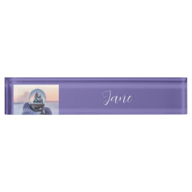 Snowball Christmas tree winter snowfall  Nameplate (Front)