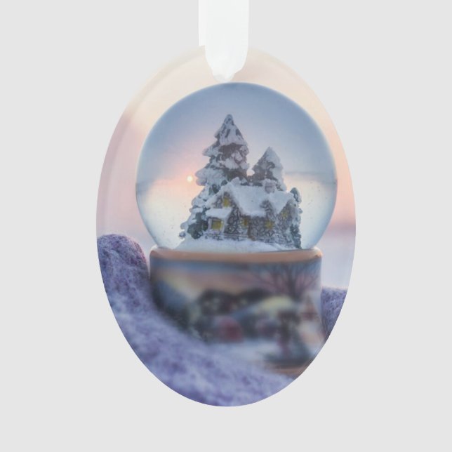 Snowball Christmas tree winter snowfall  Ornament (Front)