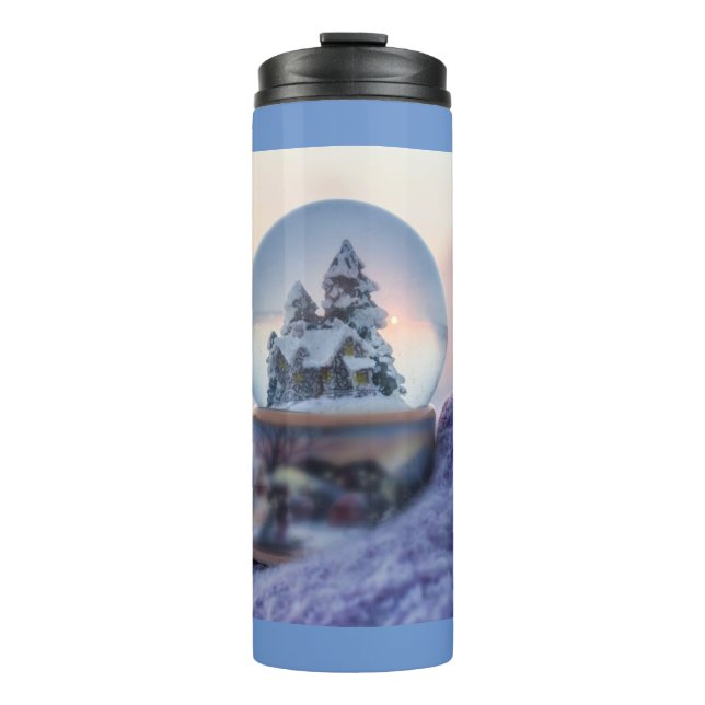 Snowball Christmas tree winter snowfall  Thermal Tumbler (Front)