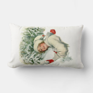 Snowball Fight (by Harrison Fisher) Lumbar Cushion