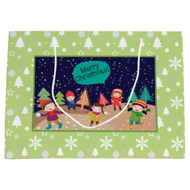 Snowball Fight Gift Bag (Front)