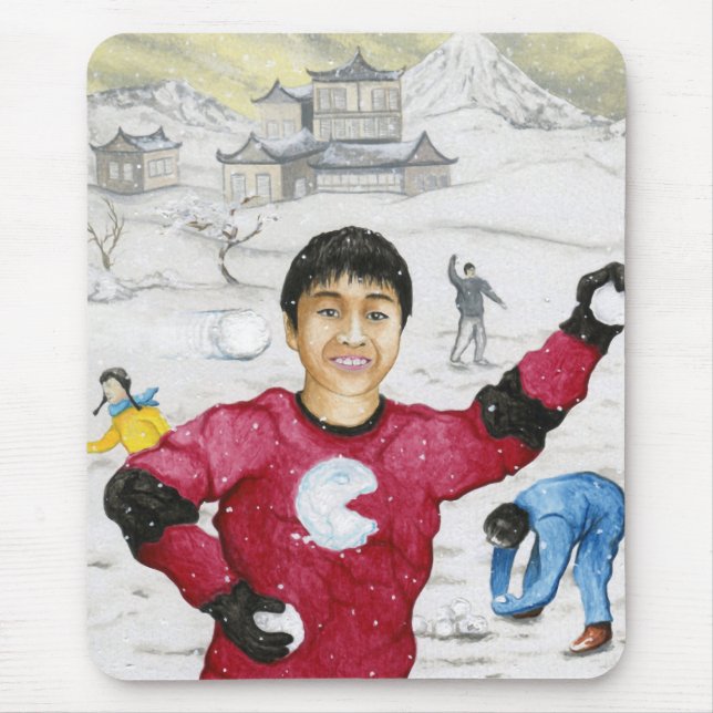Snowball Fight! Mouse Pad (Front)