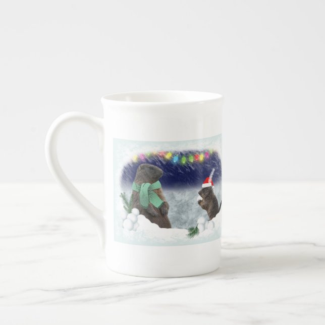 Snowball Fight Mug (Left)