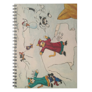 Snowball Fight Spiral Notebook