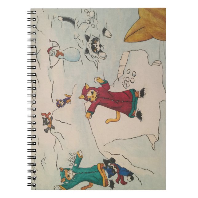 Snowball Fight Spiral Notebook (Front)