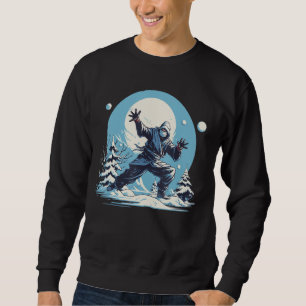 Snowball Fights as a Ninja for Snowballer and Cost Sweatshirt