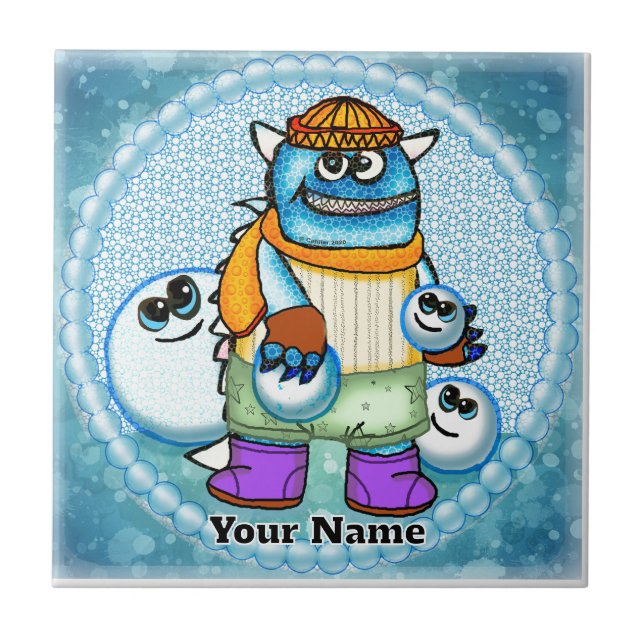 Snowball Monster Tile (Front)