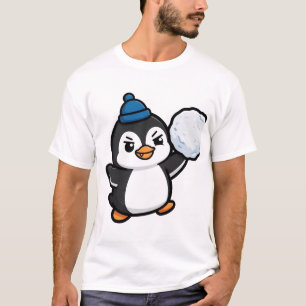 Snowball Penguin Christmas T-Shirt