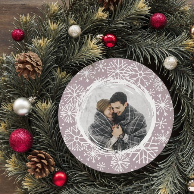 Snowball | Round Photo Holiday Card (Creator Uploaded)