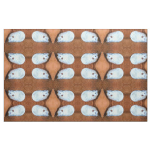 Snowball White Fancy Pet Rat Patterned Fabric