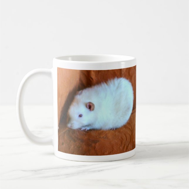 Snowball White Rat Mug (Left)
