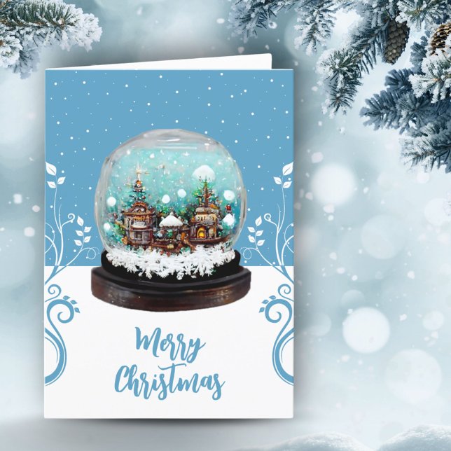 Snowball Winter Village Climbing Plant Christmas  Holiday Card (Creator Uploaded)