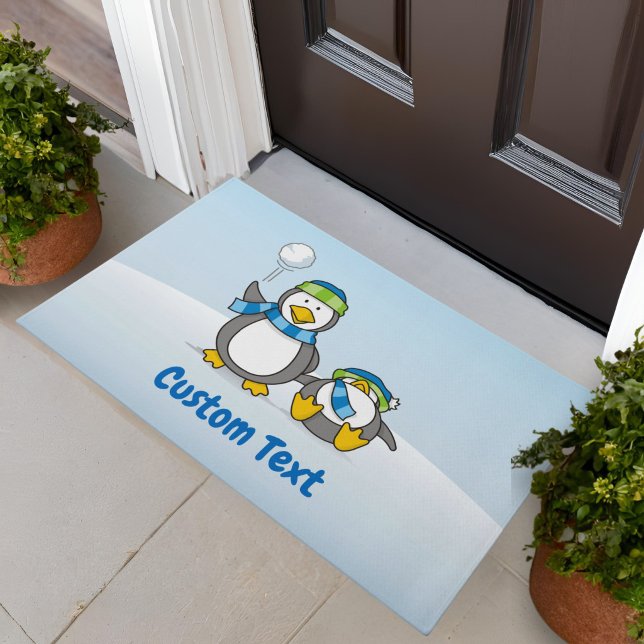 Snowballing Penguins Doormat (Creator Uploaded)