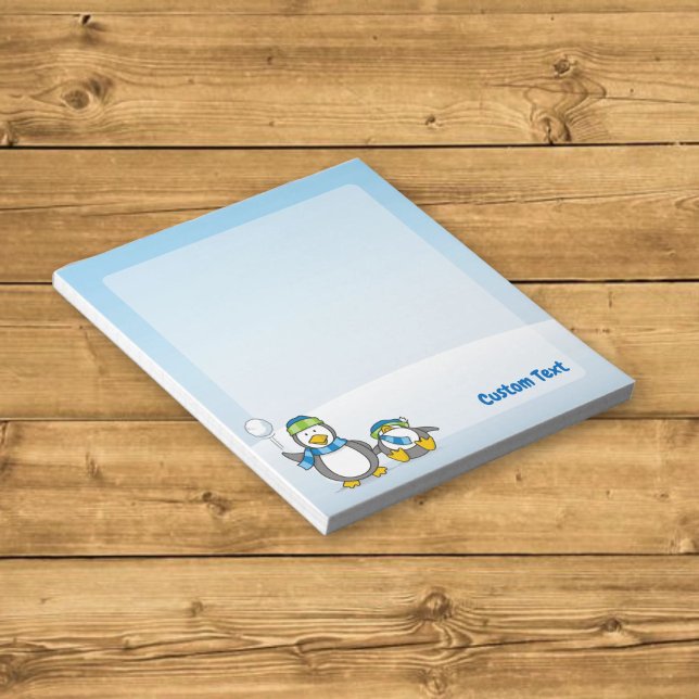Snowballing penguins notepad (Creator Uploaded)