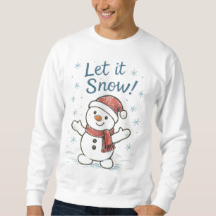 Snowbear Snowman in Santa Hat Sweatshirt