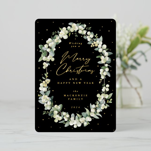Snowberry+Eucalyptus Botanical Frame Christmas (Standing Front)