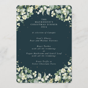 Snowberry+Eucalyptus Christmas Dinner 4 Course Menu