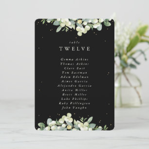 Snowberry+Eucalyptus Table Number Seating Card