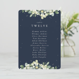 Snowberry+Eucalyptus Table Number Seating Card