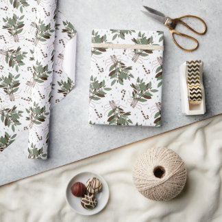 snowberry wrapping paper