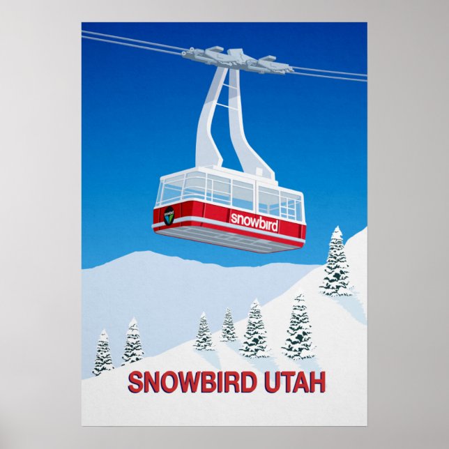 Snowbird Ski Resort Cable Car Poster (Front)