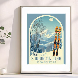 Snowbird Utah ski resort rocky mountains Poster