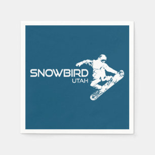 Snowbird Utah Snowboarder Napkin