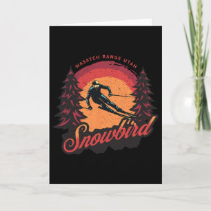 Snowbird Utah Wasatach Range Snow Skiing Card