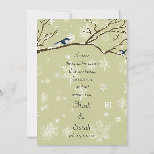 Snowbirds 2 Khaki Invitation (Front)