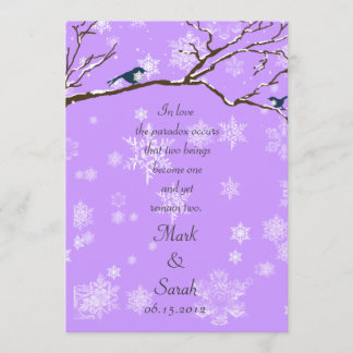 Snowbirds 2 Lavander Invitation