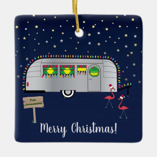 Snowbird's Christmas Ceramic Ornament (Front)