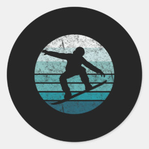Snowboard1  classic round sticker