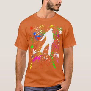 Snowboard Abstract Art 80s & 90s Paint Splatter T-Shirt