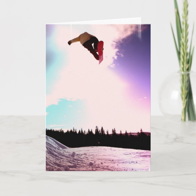 Snowboard Air Greeting Card (Front)