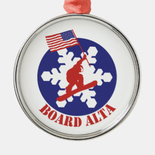 Snowboard Alta Metal Tree Decoration