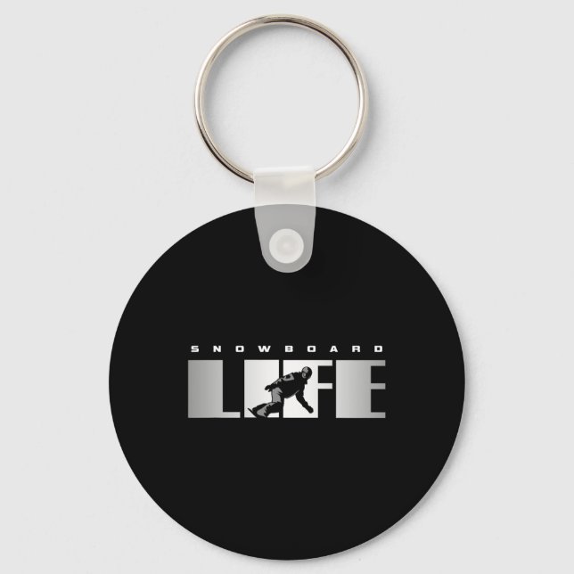 Snowboard Apparel - Snowboarding Snowboarder Snowb Key Ring (Front)